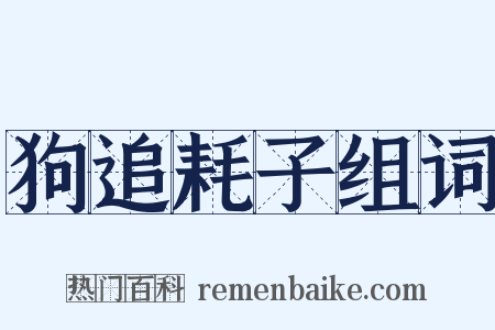 狗追耗子组词是什么意思的图片